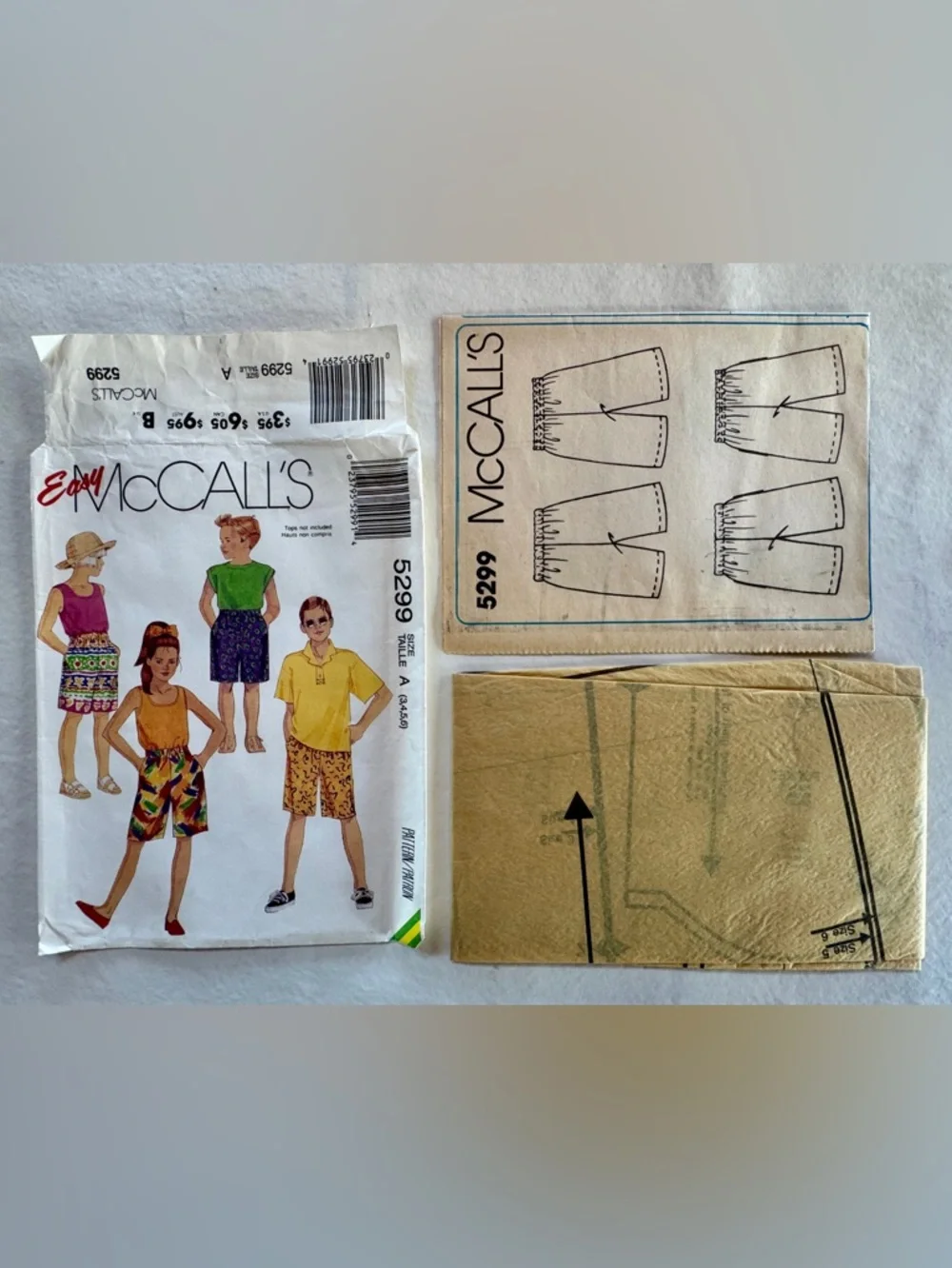 McCALL'S 5299 Vintage Boys & Girls Shorts Uncut Sewing Pattern (3-4-5-6) - Picture 2 of 10